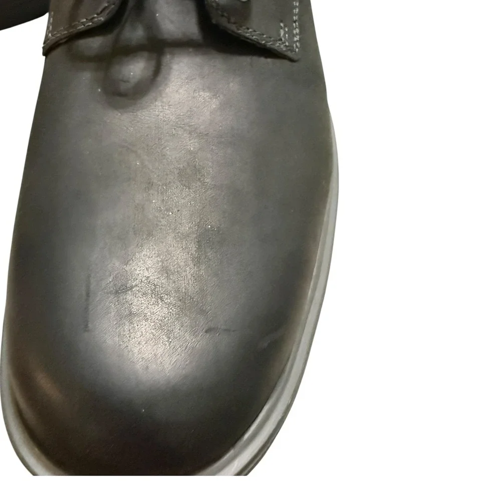 Clarks Vossen Plain Mens Black Leather Waterproof Derby Shoes 11 M Comfort